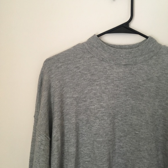 Forever 21 mock neck super soft grey sweater - Picture 2 of 4